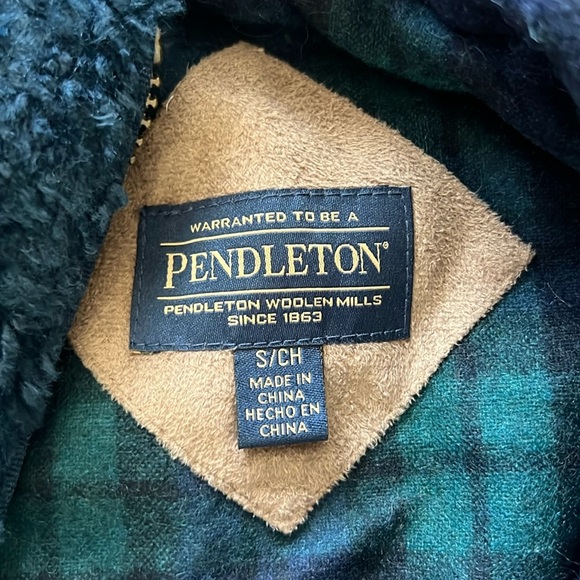 PENDLETON Blue Teddy Deep Pile Sherpa Full Zip Jacket - Picture 3 of 6